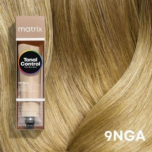 Матрикс Гелевый тонер с кислотным РН для волос 9NGA Очень Светлый Блондин Натуральный Золотисто-Пепельный Matrix Color Sync 90 мл