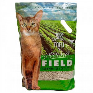 SAVANNA FIELD TOFU Наполнитель д/кош комкующийся смываемый соевый 10л