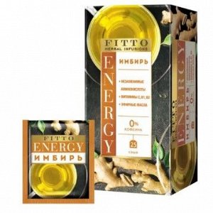 «Fitto», чай травяной ENERGY имбирь, 25 пакетиков, 37,5 г