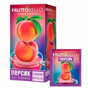 «Fruttobello», чайный напиток «Персик», 25 пакетиков, 37,5 г