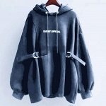 Свитшот на флисе с начесом ,боковые ремни на талии ,как на фото