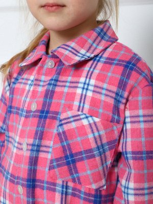 РБ015 Рубашка "Шерон" (розовый; синий)