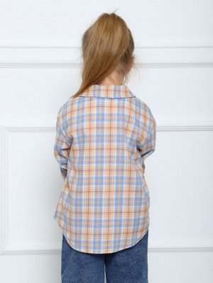 РБ015 Рубашка "Шерон" (бежевый; голубой)