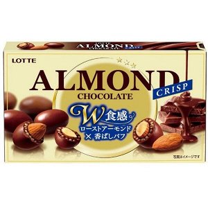 LOTTE Almond Crisp - воздушный хрустящий шоколад с миндалем