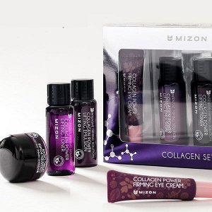 Набор лифтинг-средств с коллагеном Mizon Collagen Miniature Set, (40мл+40мл+15мл+10мл)