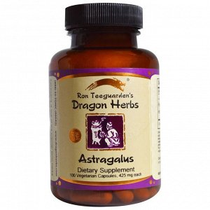 Dragon Herbs, Астрагал, 500 мг, 100 растительных капсул