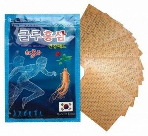 Пластырь с глюкозамином и красным женьшенем Korean Glu Red Ginseng Greenon