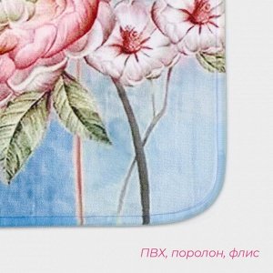 Коврики для ванной и туалета Доляна «Весна», 2 шт., 40x45 см, 45x75 см
