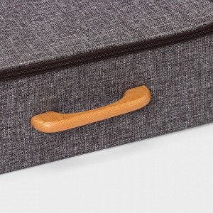 Короб для хранения на молнии LaDо́m «Рон», 32x25x11 см, серый
