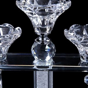 Стеклянный подсвечник на 3 свечи «Цветочные бутоны», 18?19.5?7 см