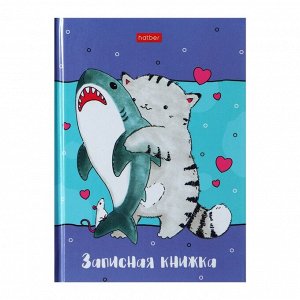 Записная книжка, А6, 48 листов, в клетку, "Приключения кота Пирожка",глянцевая ламинация, блок офсет 60г/м2