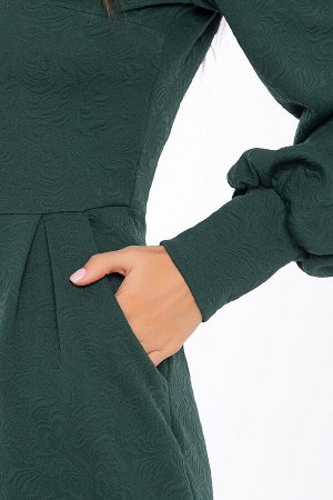Платье "Безупречный силуэт" (темно-зелёное) П8374