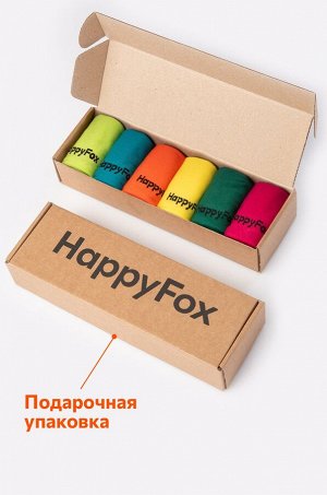 Набор женских носков 6 пар в подарочной коробке Happy Fox
