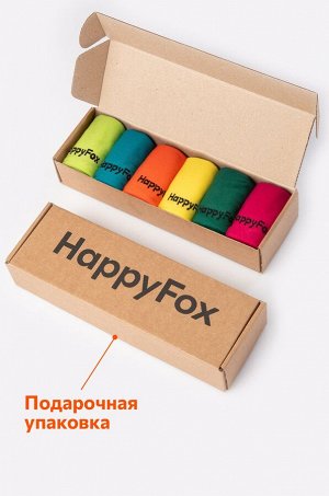 Набор женских носков 6 пар в подарочной коробке Happyfox
