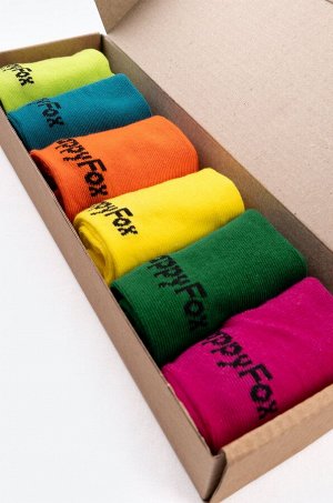 Набор носков для девочки 6 пар в подарочной коробке