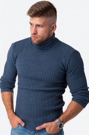 Мужской вязанный свитер с высоким воротом