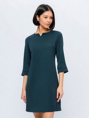 1001 Dress Платье изумрудного цвета длины мини и рукавами3/4