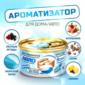 Ароматизатор в автомобиль, автопарфюм ABRO ORGANIC в ассортименте, растительный наполнитель, 42 гр