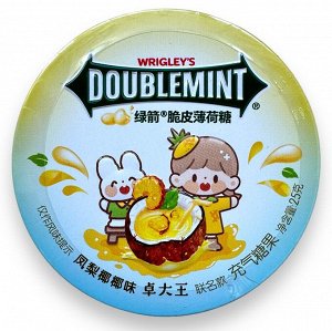 WRIGLEY'S Doublemint Освежающие драже со вкусом ананас-кокос 25 гр.,