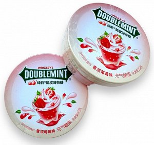 WRIGLEY&#039;S Doublemint Освежающие драже со вкусом клубничный милкшейк 25 гр.,