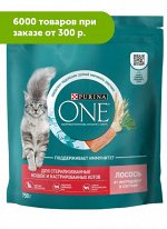 Purina ONE сухой корм для стерилизованных кошек Лосось/пшеница 750гр