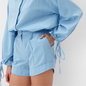 Костюм женский (блузка, шорты) MINAKU: Casual Collection цвет голубой