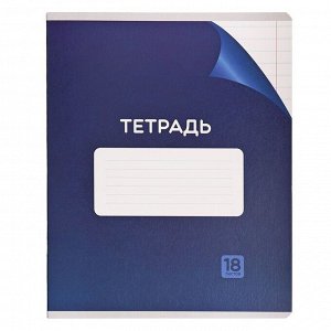 Набор тетрадей 18 листов в линейку Calligrata «Однотонная Классика с уголком», серые листы, МИКС, 10 шт.