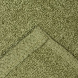 Полотенце махровое «Этель. Тюльпаны», 30x30 см, 100% хлопок, зелёное