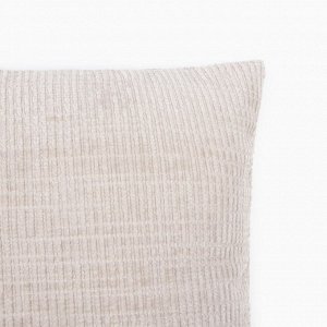 Наволочка декоративная Этель Velvet 43х43см, цвет бежевый, полиэстер