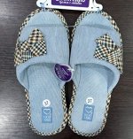 Тапочки женские домашние открытые цвет Серо-голубой