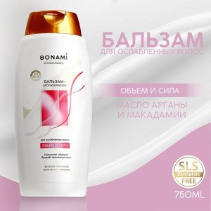 Бальзам-ополаскиватель для волос "BONAMI", Объём и Сила, 750 мл