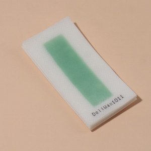 Восковые полоски для депиляции лица, 10x5 см, 24 шт., зелёные