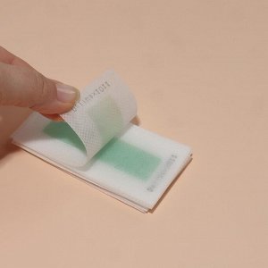 Восковые полоски для депиляции лица, 10x5 см, 24 шт., зелёные