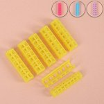 Бигуди с фиксатором, d = 1 см, 5,5 см, 6 шт, цвет МИКС