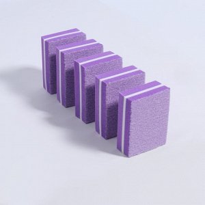 Бафы наждачные для ногтей, набор 50 шт, двухсторонние, 3,5 ? 2,5 см, цвет фиолетовый
