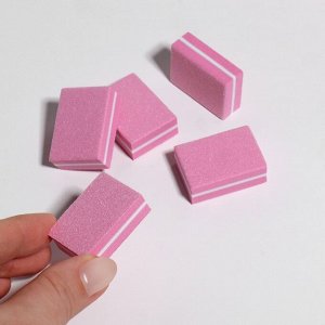Баф наждачный для ногтей, 50 шт, двухсторонний, 3,5 ? 2,5 см, цвет розовый