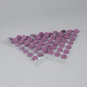 Ипликатор-коврик, основа ПВХ, 70 модулей, 32 ? 26 см, цвет прозрачный/фиолетовый