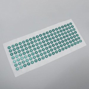 Ипликатор - коврик, основа спанбонд, 140 модулей, 28 ? 64 см, цвет белый/зелёный