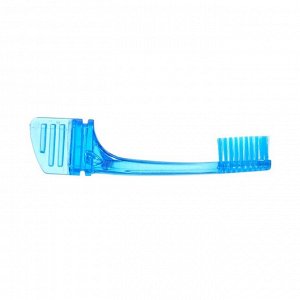 Зубная щетка складная в индивидуальной упаковке, 1 штука, средней жесткости, синяя