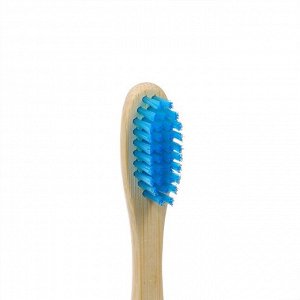 Зубная щетка бамбуковая жесткая в коробке, синяя