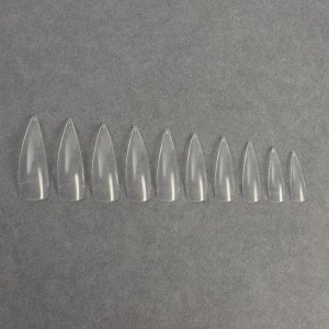 Типсы для наращивания ногтей, 100 шт, форма миндаль, короткая контактная зона, цвет прозрачный