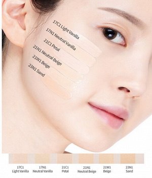 Кушон с эффектом двойного сияния Etude Double Lasting Cushion Glow SPF50+/PA+++  #17N1 Neutral Vanilla, 15гр