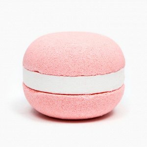 Бомбочка для ванны "Макарун" розовая, 50 г