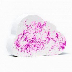 Бомбочка для ванны "Облако", бело-розовая, радужная, 150 г