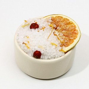Соль для ванны с цедрой мандарина, можжевеловой ягодой и календулой, 400 г, аромат, ЧИСТОЕ СЧАСТЬЕ