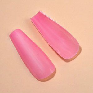 Накладные ногти, 24 шт, форма балерина, цвет нежно-розовый