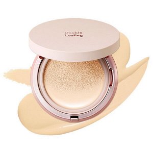 Кушон с эффектом двойного сияния Etude Double Lasting Cushion Glow SPF50+/PA+++  #17N1 Neutral Vanilla, 15гр
