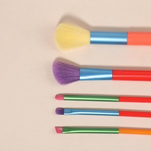 Набор кистей для макияжа «PENCIL», 5 предметов, разноцветные