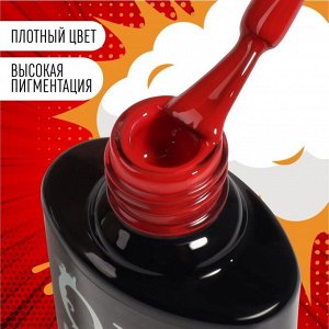 Гель лак для ногтей, 3-х фазный, 8 мл, LED/UV, цвет красный (70)