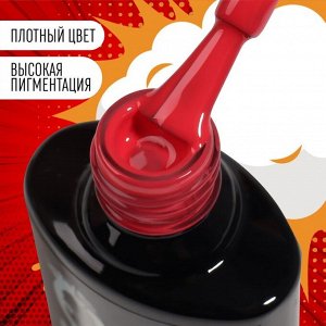 Гель лак для ногтей, трехфазный, 8 мл, LED/UV, красный (86)